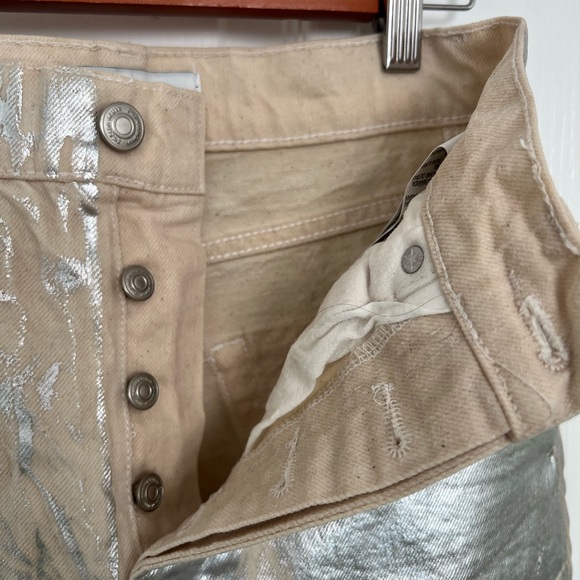 Zara Straight Leg, Cotton, Silver Jeans | 2 - Picture 7 of 16